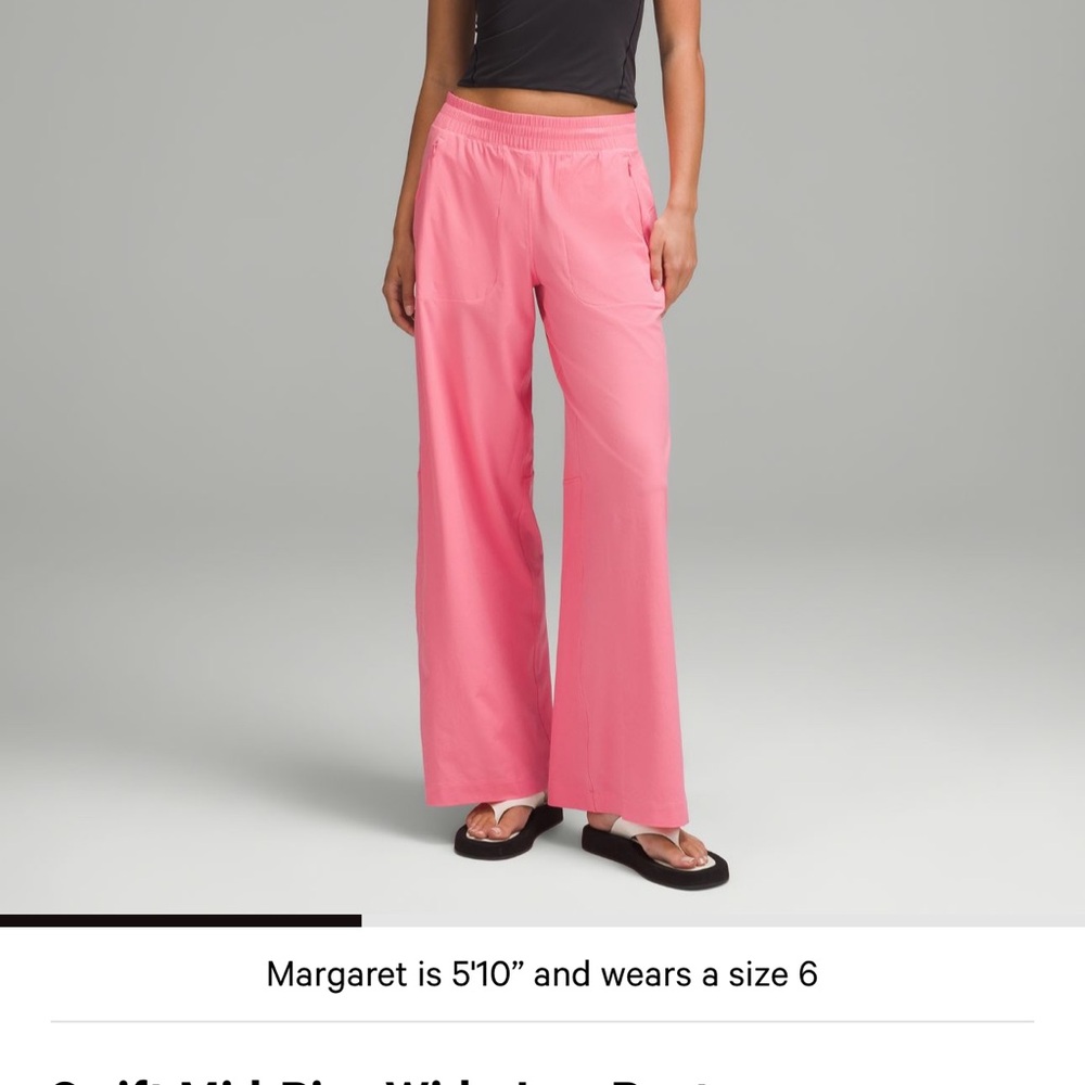 lululemon athletica Wide Leg Pants in Pink